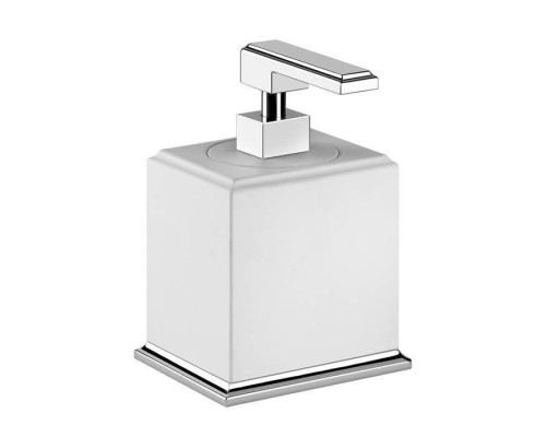 Gessi Eleganza Дозатор для жидкого мыла настольный, цвет: хром/белый. 46437#031 Gessi Eleganza Дозатор для жидкого мыла настольный, цвет: хром/белый. 46437#031