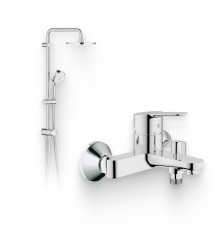 Душевой комплект Смеситель Grohe BauEdge 23334000 + Стойка New Tempesta Cosmopolitan 27394002
