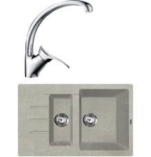 Комплект Мойка кухонная Lava D2.SCA scandic + Смеситель SG01 CR chrome