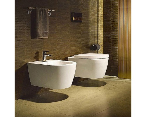 Duravit Me by Starck Унитаз 57х37см., подвесной, Rimless, Durafix, WonderGliss, цвет: белый. 25290900001