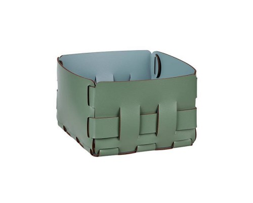 ADJ Корзинка Mini Bottega, 19x19xH13 см., цвет: эвкалипт/небесный. 1019.60/50