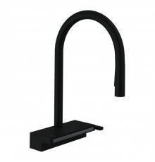 Hansgrohe Aquno Select M81 Смеситель для кухни, на 1 отв, поворотный излив 22см., с вытяжным душем, 3jet, h164мм,+каскад, sBox, цвет: хром. 73831670
