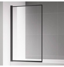 Шторка на ванну AQUAme AQM2859-L 80х140, профиль черный матовый