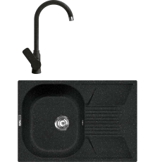 Комплект Мойка кухонная Lava L2.BAS basalt + Смеситель SG07 BAS basalt