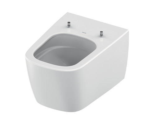 TECEneo Унитаз подвесной 54х36х36см, безободковый, смыв Tornado, с крепежом, цвет: белый. 9700209