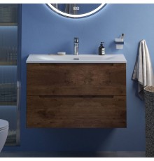 Тумба с раковиной BelBagno Etna 80 rovere moro, раковина BB-8099-80