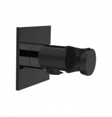 Almar Round Подключение для шланга с держателем, цвет: Absolute Black Brushed PVD. E095039.AB