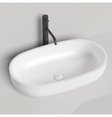 Salini Gloria Раковина накладная 64х38.5х14.5cм, без отв., без перелива, S-Stone, цвет: белый матовый. 1102205M