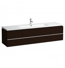 Laufen Living Square Тумба подвесная 180x48см, с раковиной, мультиколор, цвет: 37 темно-коричневый. 8.1643.8.000.104.1,  4.0136.1.075.999.1 - цвет 37 темно-коричневый