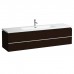 Laufen Living Square Тумба подвесная 180x48см, с раковиной, мультиколор, цвет: 37 темно-коричневый. 8.1643.8.000.104.1,  4.0136.1.075.999.1 - цвет 37 темно-коричневый