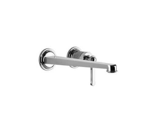 Gessi Venti20 Смеситель для раковины настенный, встраиваемый, однорычажный, излив 243 мм., внешняя часть, цвет: хром. 65088#031 Gessi Venti20 Смеситель для раковины настенный, встраиваемый, однорычажный, излив 243 мм., внешняя часть, цвет: хром. 65088#031