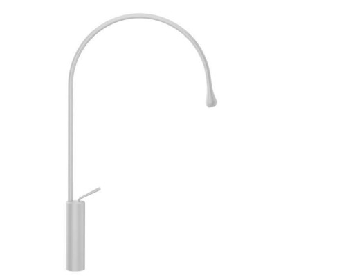 Gessi Goccia Смеситель для раковины на 1 отверстие, излив 387мм R=197, с фиксированным носиком, цвет: белый. 33811#279