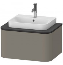 Duravit Happy D.2 Plus Тумба подвесная 65x55х35.4см, с раковиной и 1 ящиком, цвет: stone grey satin matt. 2360500000,  HP494009292,  HP031B08080