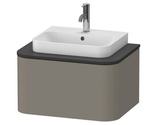 Duravit Happy D.2 Plus Тумба подвесная 65x55х35.4см, с раковиной и 1 ящиком, цвет: stone grey satin matt. 2360500000,  HP494009292,  HP031B08080