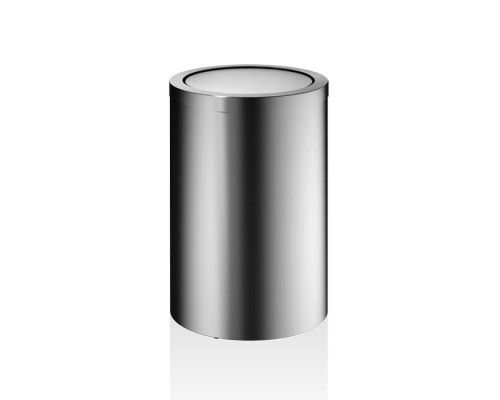 Decor Walther DW 124 Корзина для бумаги 20xh32см, с крышкой, напольная, цвет: сталь матовая. 0607976