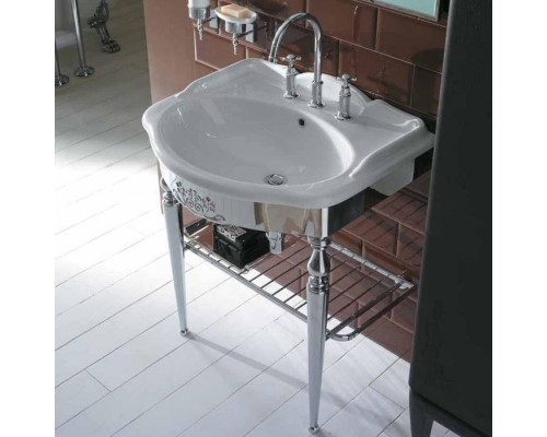 Globo Paestum Консоль латунь напольная 71х58хh80,5см с раковиной на 3 отв,, цвет: хром. PA0063.BI,  PATC06 cr