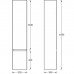 Kerama Marazzi Cubo Пенал подвесной, левый 165, цвет: белая матовая. CUB.165Lh\WHT.M