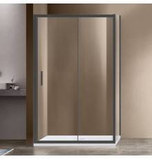 Душевой уголок Vincea Garda VSR-1G9012CLGM 120x90 см, профиль вороненая сталь, стекло прозрачное