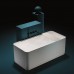 Gruppo Treesse Cross Ванна отдельностоящая 160х73х60 см., с сливом-переливом и сифоном, Solid Surface, цвет: белый матовый. V396BO
