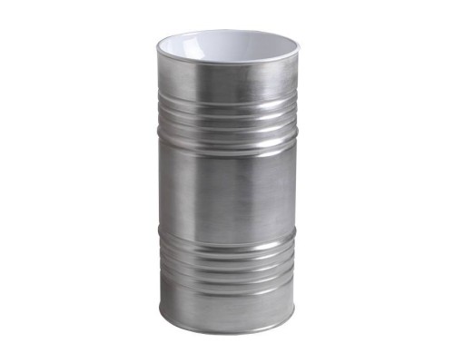 Kerasan Artwork Barrel Раковина 45x90 см, без отв., напольная, слив в стену, цвет: белый/серебро. 474386
