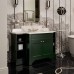 DevonDevon Flair Тумба под раковину 128х102см., со столешницей из мрамора Calacatta Borghini и раковиной White50, цвет: English Green. FLAIREGCAL