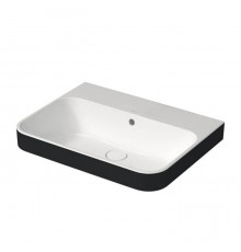Duravit Happy D.2 Plus Раковина накладная, 60х46см., без отв., выпуск с керамической крышкой, цвет: Anthracite matt/белый. 2360606160