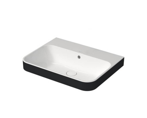 Duravit Happy D.2 Plus Раковина накладная, 60х46см., без отв., выпуск с керамической крышкой, цвет: Anthracite matt/белый. 2360606160
