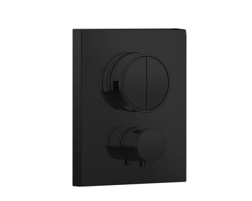 Almar Core Смеситель для душа, встраиваемый, термостатический, с кнопочным управлением для 2-х потребителей, цвет: черный матовый. E176682.MB Almar Core Смеситель для душа, встраиваемый, термостатический, с кнопочным управлением для 2-х потребителей, цвет: черный матовый. E176682.MB