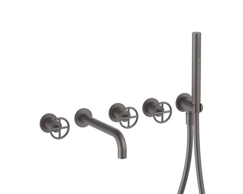 Fantini Fontane Bianche Встраиваемый смеситель для ванны, цвет: Matt Gun Metal PVD. 47 P5 P019B