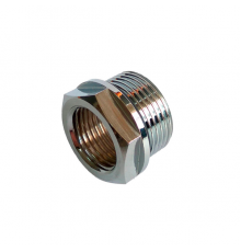 Переходник Schlosser 3/4 нр на 1/2 вр, с уплотнителем, Хром 603000072