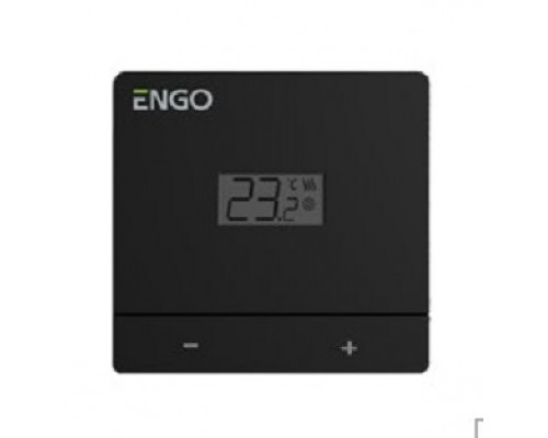 Проводной терморегулятор, накладной, на батарейках, черный