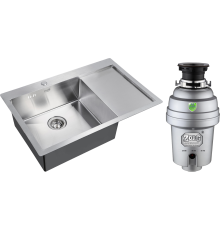 Комплект Мойка кухонная Zorg Inox R 7851 L + Измельчитель Inox D ZR-38 D