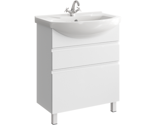 AQ ROD01072N Rodos Тумба под умывальник напольная, 2 ящика, 688х850х314 мм, Белый ROD01072N