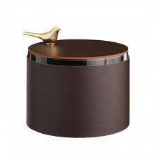 ADJ Шкатулка Bird диаметр 15хH10см, цвет: шоколад/золото. 5015B.06.O
