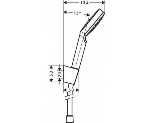 Hansgrohe Crometta Настенный держатель с ручным душем, цвет: хром/белый. 26567400