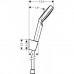 Hansgrohe Crometta Настенный держатель с ручным душем, цвет: хром/белый. 26567400