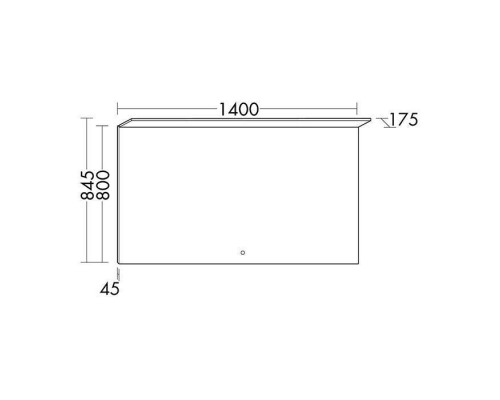 Burgbad Yso Зеркало с подсветкой 140x84.5 см, сенсорный выкл.. SEYH140