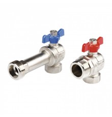 Группа присоединения коллектора TECEfloor, угловая, 3/4 х 1, состоит из шаровых кранов прямой и обратной линий с угловым соединением, присоединение к коллектору R 1, плоское уплотнение. Присоединение к линии Rp 3/4 или Rp 1, в комплекте с плоским упло