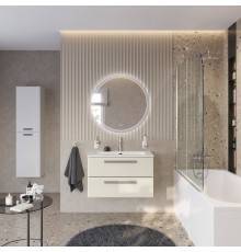 Мебель для ванной комнаты Cezares Eco Cer-N 80, брашированная альпака, раковина Eco 80, ручки серые