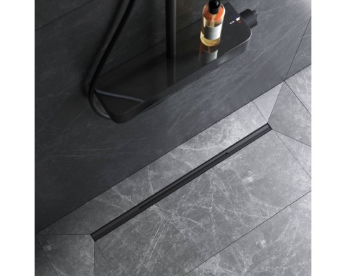 W01SC-S11-080-05BM Трап для душа линейный, универсальный затвор Slim line, 80 см W01SC-S11-080-05BM Трап для душа линейный, универсальный затвор Slim line, 80 см