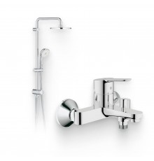Душевой комплект Смеситель Grohe BauEdge 23334000 + Стойка New Tempesta Rustic 27399002