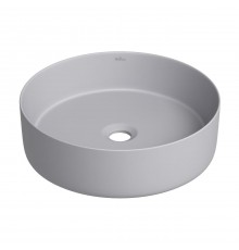 Накладная раковина для ванной комнаты Wellsee Coax 323506000: круглая раковина, ширина умывальника 30 см, цвет матовый серый