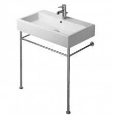 Duravit Vero Консоль металлическая с раковиной 80x47см, на 1 отв, напольная, цвет: белый/хром. 0030661000,  0454800000