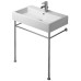Duravit Vero Консоль металлическая с раковиной 80x47см, на 1 отв, напольная, цвет: белый/хром. 0030661000,  0454800000
