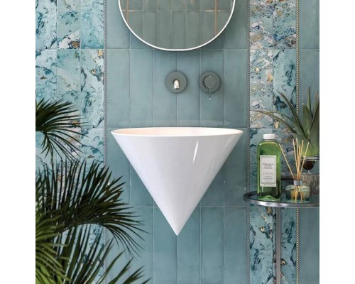 Kerama Marazzi Cono Раковина 44.5х44.5х35см., подвесная, без отв., без перелива, цвет: белый глянцевый. CO.wb.44,  F.WB.CO