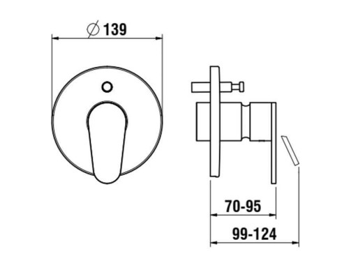 Laufen The New Classic Смеситель для ванны/душа, встраиваемый, для установки с Simibox, с вакуумным прерывателем, цвет: хром. HF900589100000