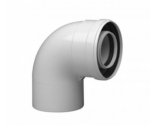 Уголок 90° Protherm DN 60/100 мм для газоотвода, алюминий. 3003200383 Уголок 90° Protherm DN 60/100 мм для газоотвода, алюминий. 3003200383