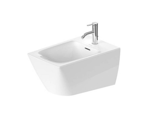 Duravit Viu Биде подвесное 37х57см., с 1 отв., безободковое, крепление Durafix, покрытие WonderGliss, цвет: белый  . 22921500001