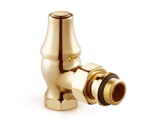 Запорный клапан SR Rubinetterie угловой серия Old Style 1/2, цвет золото 0341-1500D000