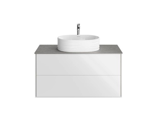 Kerama Marazzi PLAZA Modern Тумба подвесная 100x48см, 2 ящика, цвет: белый / дуб виченце. PLB.M.100.2\WHT.V Kerama Marazzi PLAZA Modern Тумба подвесная 100x48см, 2 ящика, цвет: белый / дуб виченце. PLB.M.100.2\WHT.V